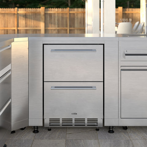 KoolMore Outdoor Kitchen Series Modular Kitchen with a 30 in. BBQ Grill And Grill Cabinet, Corner Cabinet, Sink, Refrigerator and Cabinet in Stainless-Steel (KM-OKSKIT-CONFIG115)