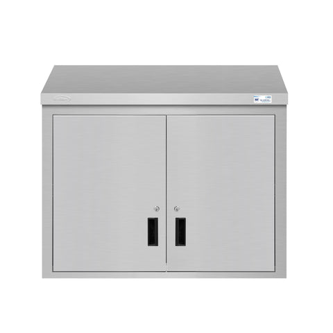 36 in. Kitchen Wall Cabinet with Hinged Doors and 2 shelves in Stainless-Steel (KM-WMC-1536-S)