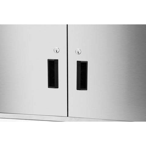 36 in. Kitchen Wall Cabinet with Hinged Doors and 2 shelves in Stainless-Steel (KM-WMC-1536-S)