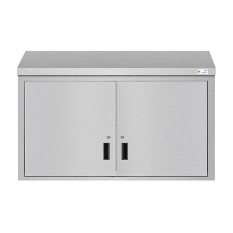 48 in. Kitchen Wall Cabinet with Hinged Doors and 2 shelves in Stainless-Steel (KM-WMC-1548-S)