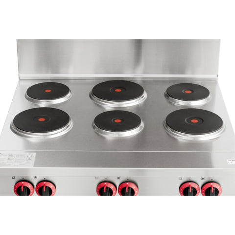 36 in. Commercial Electric Range with 6 Burners and 1 Standard Electric Oven in Stainless Steel - 208V 3-Phase