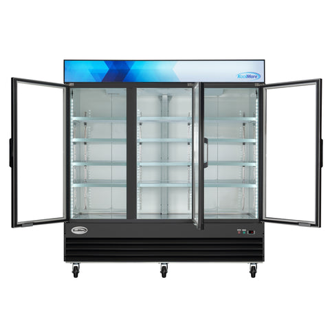 78 in. Three-Door Merchandiser Refrigerator - 53 Cu Ft. MDR-3GD.