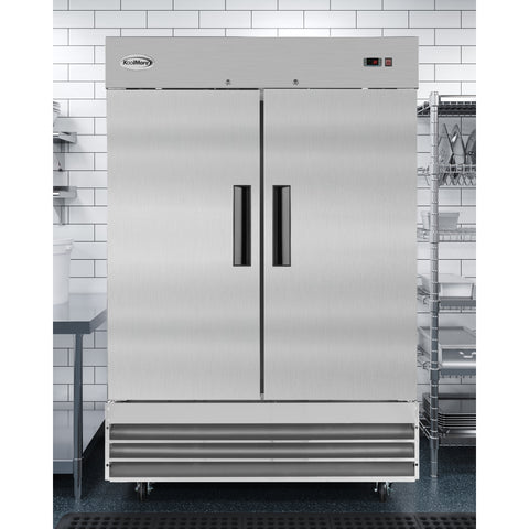 54 in. Two-Door Reach-In Refrigerator - 47 Cu Ft. RIR-2D-SS