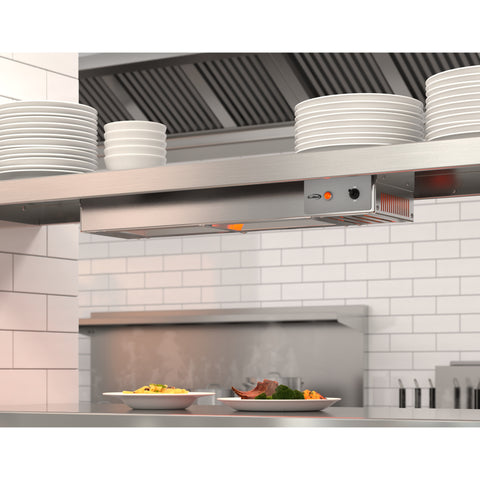 24 in. High Wattage Commercial Food Strip Warmer with Toggle Controls and Cord - 120V, 500W, UL Listed in Stainless-Steel (KM-WSTRIP-24)