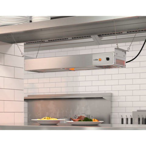 24 in. High Wattage Commercial Food Strip Warmer with Toggle Controls and Cord - 120V, 500W, UL Listed in Stainless-Steel (KM-WSTRIP-24)
