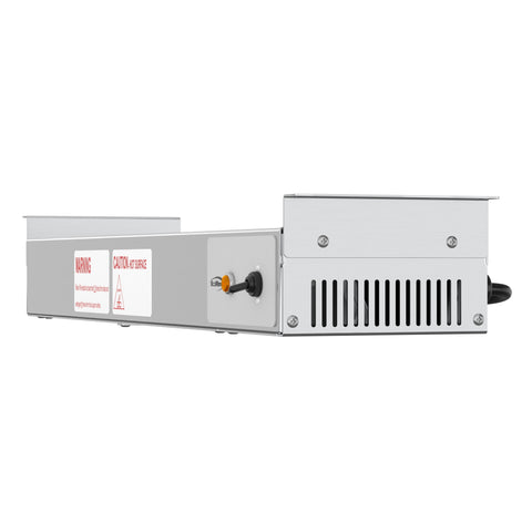 24 in. High Wattage Commercial Food Strip Warmer with Toggle Controls and Cord - 120V, 500W, UL Listed in Stainless-Steel (KM-WSTRIP-24)