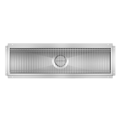 12" x 42" Stainless Steel Floor Trough Drain, 14-Gauge with Subway-Style Grating & Removable Drain Basket, NSF Listed (KM-FTG-1242)