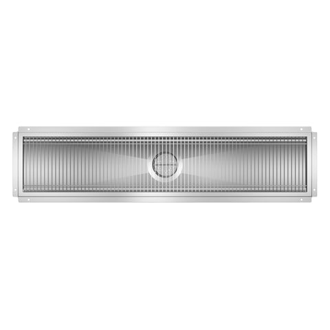 12" x 54" Stainless Steel Floor Trough Drain, 14-Gauge with Subway-Style Grating & Removable Drain Basket, NSF Listed (KM-FTG-1254)