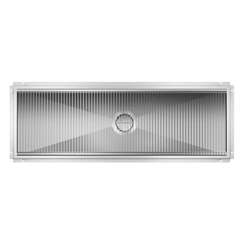 18" x 54" Stainless Steel Floor Trough Drain, 14-Gauge with Subway-Style Grating & Removable Drain Basket, NSF Listed (KM-FTG-1854)