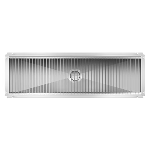 18" x 60" Stainless Steel Floor Trough Drain, 14-Gauge with Subway-Style Grating & Removable Drain Basket, NSF Listed (KM-FTG-1860)