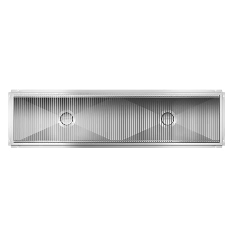 24" x 96" Stainless Steel Floor Trough Drain, 14-Gauge with Subway-Style Grating & Removable Drain Basket, NSF Listed (KM-FTG-2496)