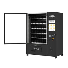 Snack Vending Machine with 21.5 Inch Touch Display, 66 Slots and Elevator-Lift Dispensing System, Refrigerated, Bill Acceptor and Credit Card Reader, Wifi and 4G Connectivity in Black (KM-VMRWT-66EBR)