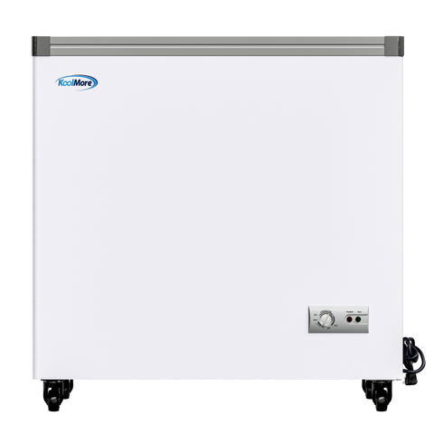 33 in. Flat Top Ice Cream Display Freezer, 7 cu. ft. Capacity in White (KM-ICD-7C)
