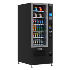 Refrigerated Snack and Drink Vending Machine with 36 Slots in Black