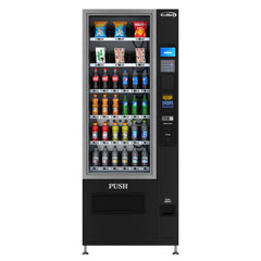 Refrigerated Snack and Drink Vending Machine with 36 Slots in Black