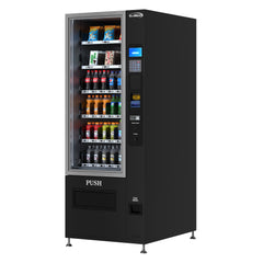 Refrigerated Snack and Drink Vending Machine with 36 Slots in Black