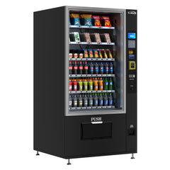 Refrigerated Snack and Drink Vending Machine with 60 Slots, Credit Card Reader and Coin/Bill Acceptor in Black (KM-VMR-40-BCR)