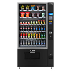 Refrigerated Snack and Drink Vending Machine with 60 Slots in Black