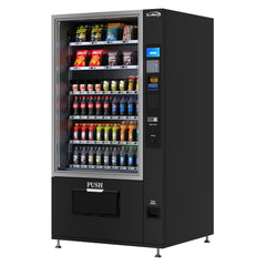 Refrigerated Snack and Drink Vending Machine with 60 Slots in Black