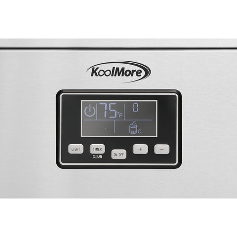 18 in. 100 lbs./24 hrs. Commercial & Residential Crescent Ice Maker with 30 lbs. of Storage Capacity in Stainless-Steel (KM-CIM100-CRSS)