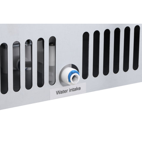 18 in. 100 lbs./24 hrs. Commercial & Residential Crescent Ice Maker with 30 lbs. of Storage Capacity in Stainless-Steel (KM-CIM100-CRSS)