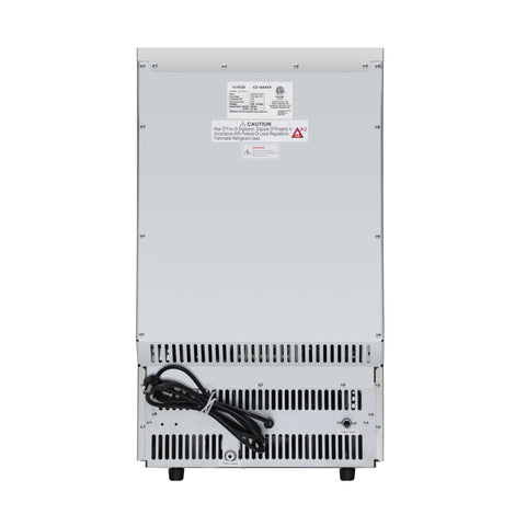 18 in. 100 lbs./24 hrs. Commercial & Residential Crescent Ice Maker with 30 lbs. of Storage Capacity in Stainless-Steel (KM-CIM100-CRSS)