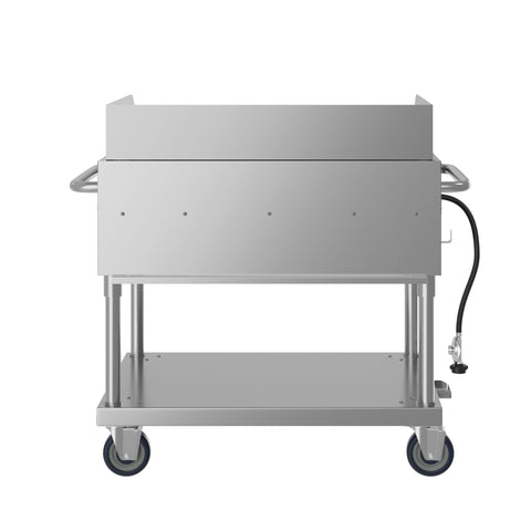 36 in. Commercial Outdoor Propane Grill with Griddle in Stainless-Steel, ETL Listed