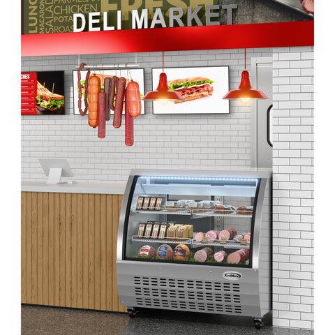 47 in. Deli Display Refrigerator - 18 Cu Ft. RD18C-SS.