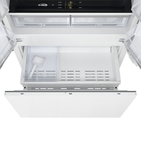 KoolMore Reserve 36 In. Panel Ready French Door Refrigerator with Ice Maker and Water Dispenser, Frost Free, 19.6 Cu. Ft. (KM-RER36-FDPR)