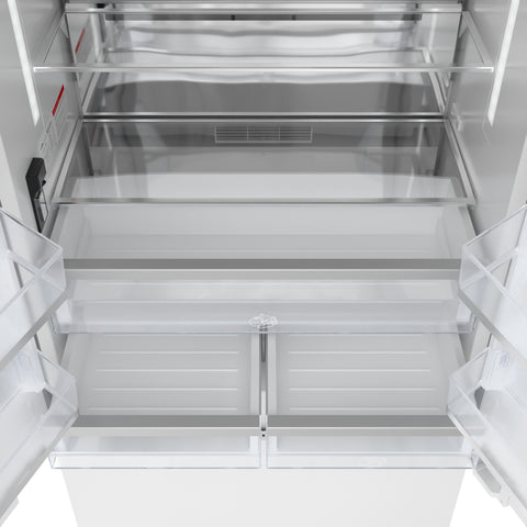 KoolMore Reserve 36 In. Panel Ready French Door Refrigerator with Ice Maker and Water Dispenser, Frost Free, 19.6 Cu. Ft. (KM-RER36-FDPR)