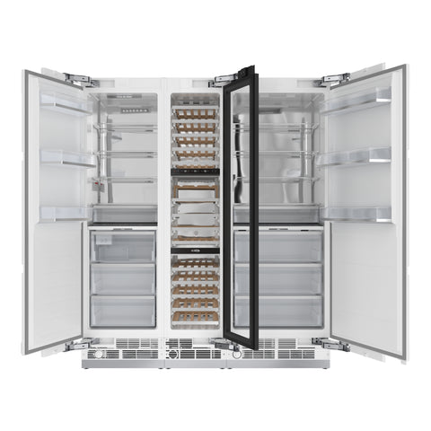 KoolMore Reserve Panel Ready  Column 30 in. Refrigerator, 18 in. Wine Cooler and 24 in. Freezer Combo, Frost Free, Water and Ice Dispenser, ETL Listed, Energy Star (KM-PRC-R30F24W)
