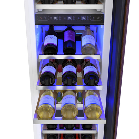 KoolMore Reserve 18 in. 68-Bottle Panel Ready Column Wine Cooler Refrigerator with 14 Wooden Shelves, ETL Listed, Energy Star (KM-PRC-W18)