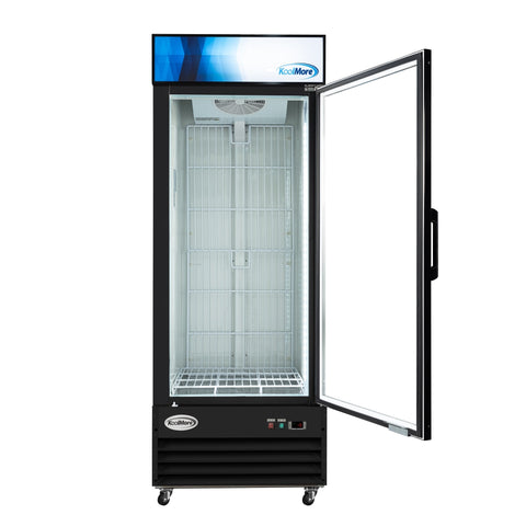 31 in. 25 cu. ft. Commercial Indoor Glass-Door Ice Merchandiser Freezer in Black (KM-IM31-1GD)