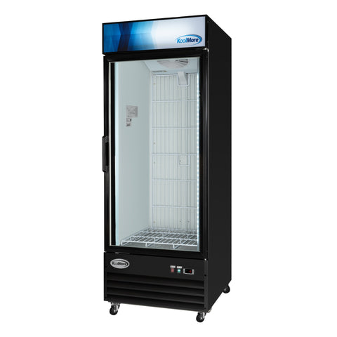 31 in. 25 cu. ft. Commercial Indoor Glass-Door Ice Merchandiser Freezer in Black (KM-IM31-1GD)
