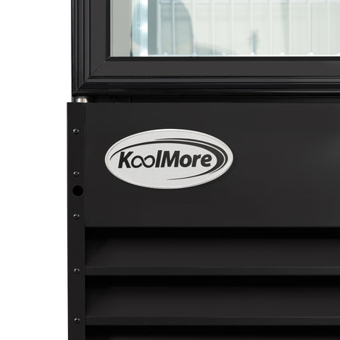 31 in. 25 cu. ft. Commercial Indoor Glass-Door Ice Merchandiser Freezer in Black (KM-IM31-1GD)