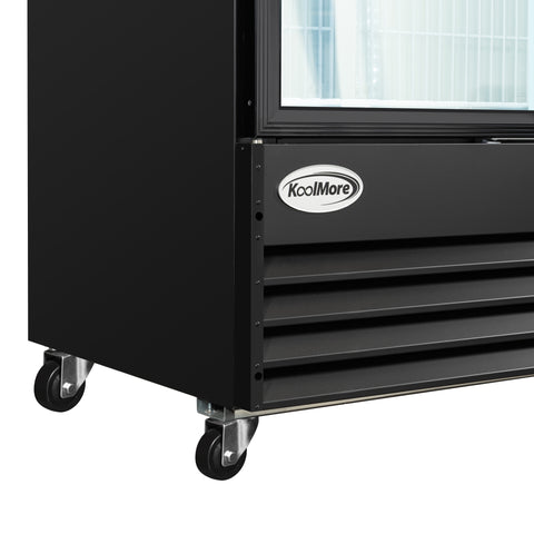 31 in. 25 cu. ft. Commercial Indoor Glass-Door Ice Merchandiser Freezer in Black (KM-IM31-1GD)