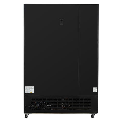 53 in. 42 cu. ft. Commercial Indoor Two Glass-Door Ice Merchandiser Freezer in Black (KM-IM53-2GD)