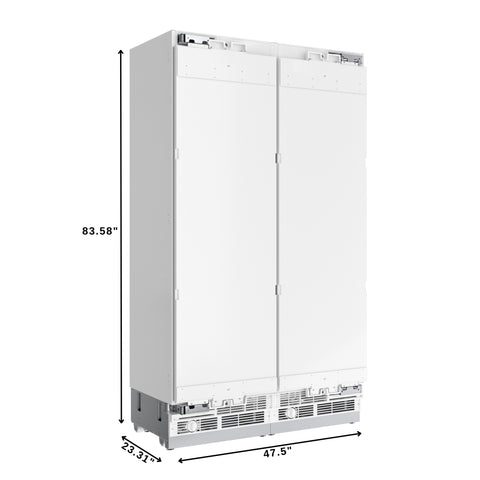 KoolMore Reserve Panel Ready Column 24 in. Refrigerator and 24 in. Freezer Combo with Water and Ice Dispenser, ETL Listed, Energy Star (KM-PRC-R24F24)