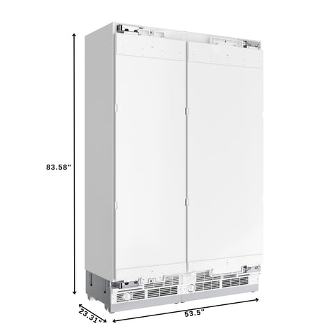 KoolMore Reserve Panel Ready Column 30 in. Refrigerator and 24 in. Freezer Combo with Water and Ice Dispenser, Frost Free, ETL Listed, Energy Star (KM-PRC-R30F24)