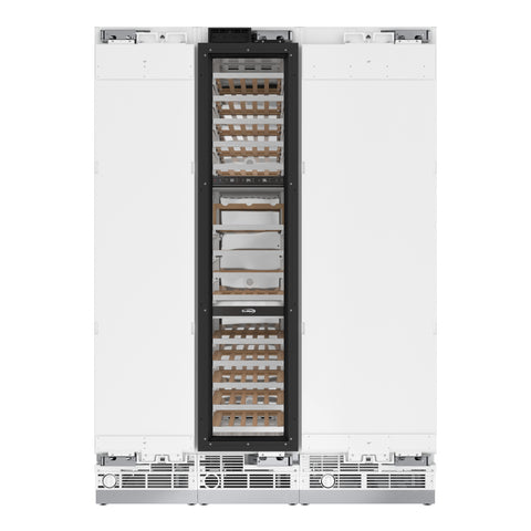 KoolMore Reserve Panel Ready Column 24 in. Refrigerator, 18 in. Wine Cooler and 18 in. Freezer Combo with Water and Ice Dispenser, Wooden Shelves, ETL Listed, Energy Star (KM-PRC-R24F18W)