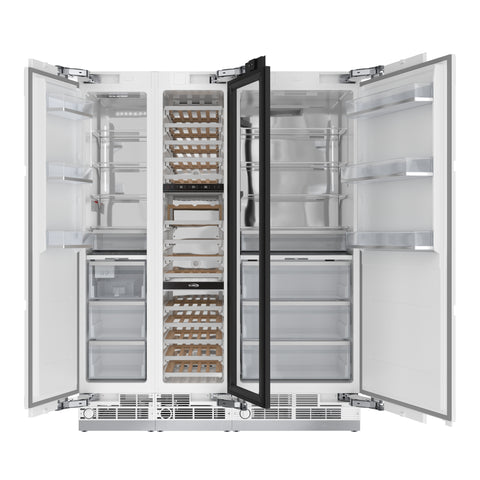KoolMore Reserve Panel Ready Column 30 in. Refrigerator, 18 in. Wine Cooler and 18 in. Freezer Combo, with Water and Ice Dispenser, Frost Free, ETL Listed, Energy Star (KM-PRC-R30F18W)
