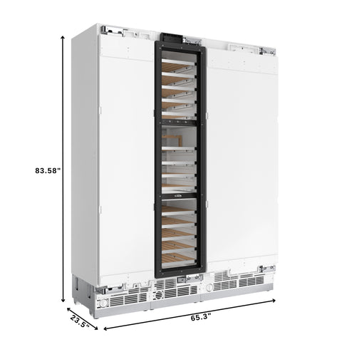 KoolMore Reserve Panel Ready Column 30 in. Refrigerator, 18 in. Wine Cooler and 18 in. Freezer Combo, with Water and Ice Dispenser, Frost Free, ETL Listed, Energy Star (KM-PRC-R30F18W)