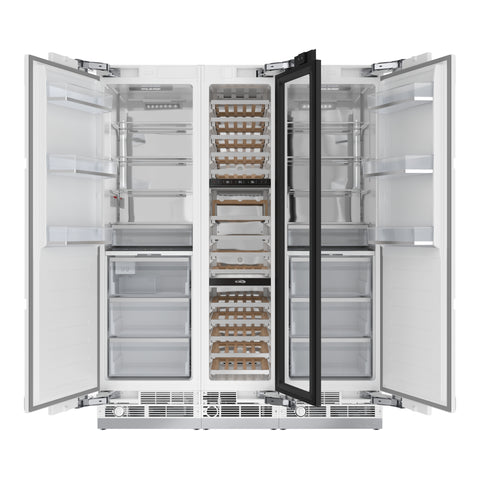 KoolMore Reserve Panel Ready  Column 24 in. Refrigerator, 18 in. Wine Cooler and 24 in. Freezer Combo with Water and Ice Dispenser, ETL Listed, Energy Star (KM-PRC-R24F24W)