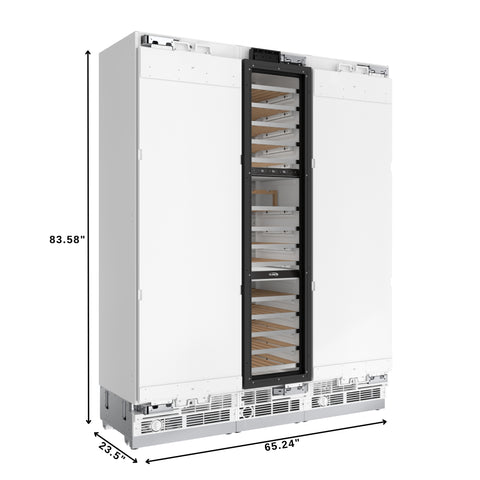 KoolMore Reserve Panel Ready  Column 24 in. Refrigerator, 18 in. Wine Cooler and 24 in. Freezer Combo with Water and Ice Dispenser, ETL Listed, Energy Star (KM-PRC-R24F24W)