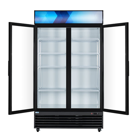 45 in. Two Glass Door Merchandiser Refrigerator - 35 Cu. Ft. (MDR-2GD-35C)