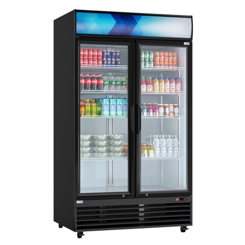45 in. Two Glass Door Merchandiser Refrigerator - 35 Cu. Ft. (MDR-2GD-35C)