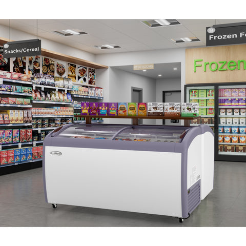 60 in. Display Ice Cream Freezer - 16 cu ft. MCF-16C.