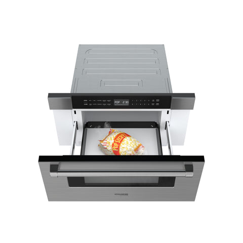 KoolMore Reserve 30 in. Stainless-Steel Microwave Drawer, 1.2 cu. ft. Capacity in Black (KM-MD30-BSS)