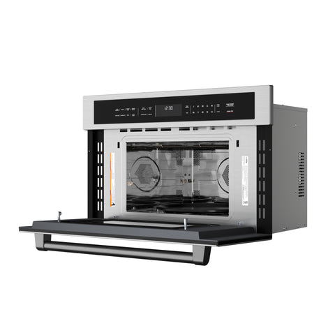 KoolMore Reserve 30 in. Stainless Steel Built-in Convection Microwave Oven with Speed and Sensor Cooking, 1.6 Cu. Ft. in Black (KM-CWO30-BSS)