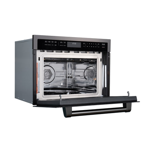 KoolMore Reserve 24 in. Stainless Steel Built-in Convection Microwave Oven with Speed and Sensor Cooking, 1.6 cu. ft. in Black (KM-CWO24 -BSS)